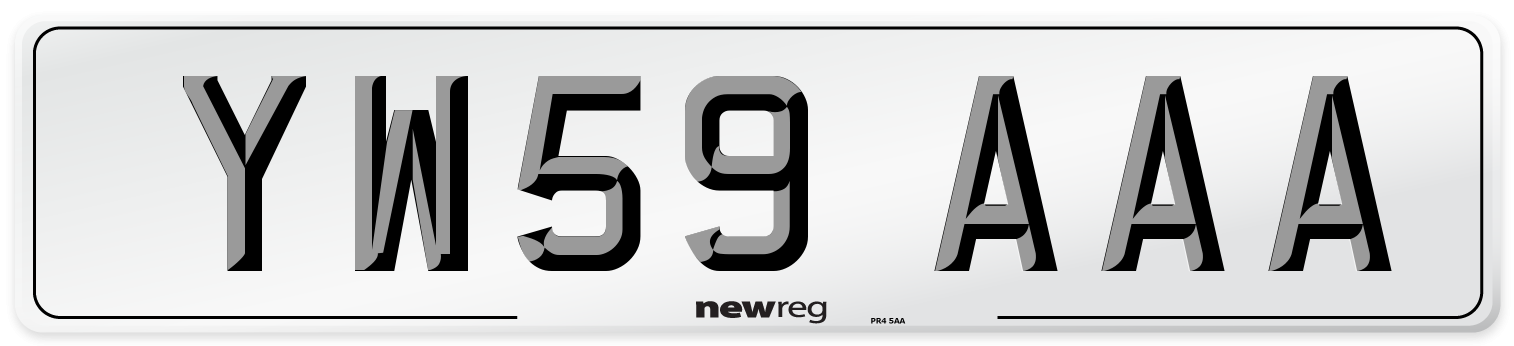 YW59 AAA Number Plate from New Reg